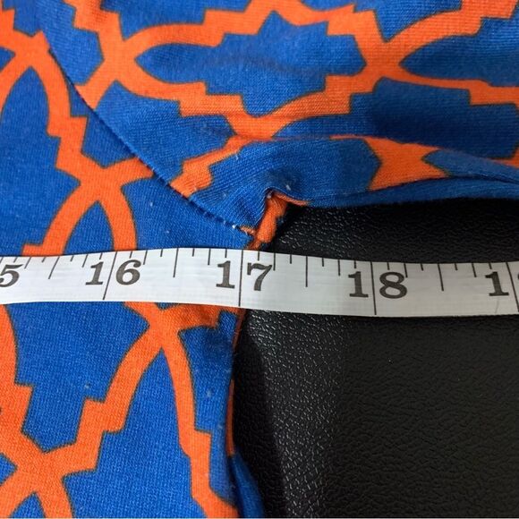 SIMPLY SOUTHERN Short Sleeve Geometric Print Dress with Lace Detail Small #700 - Picture 9 of 10